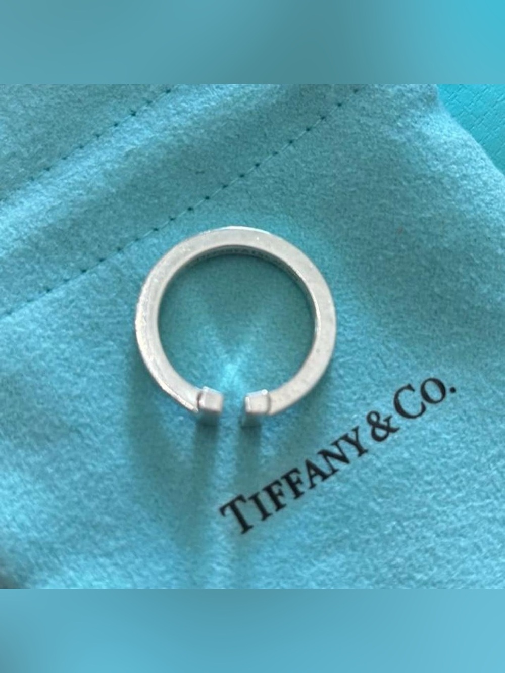 Tiffany & Co. T Square Ring in Sterling Silver 6.5 - Picture 6 of 8